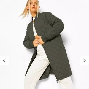 Boohoo Oversized Quilted Coat